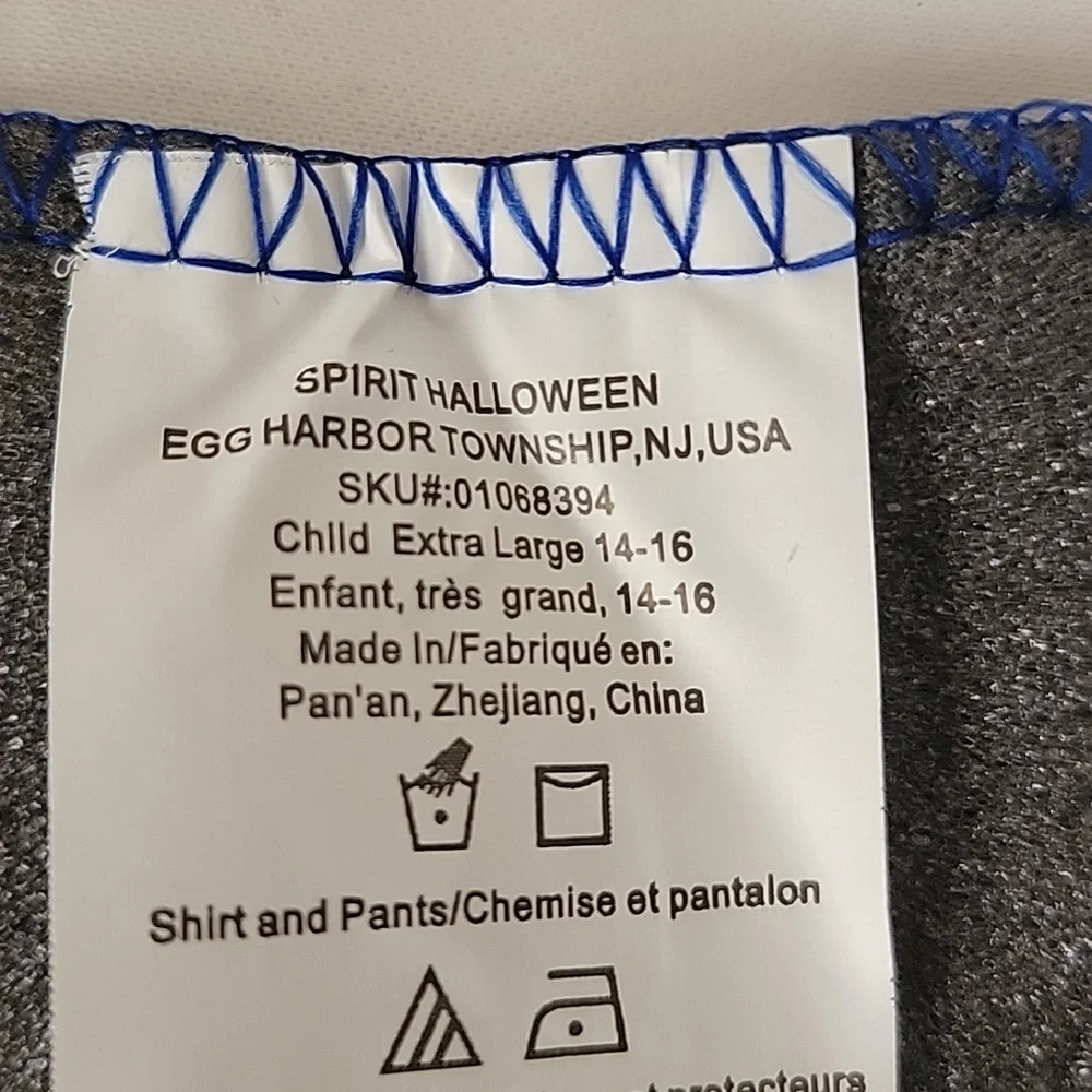 SPIRIT Complete Ninja Kids Costume Blue XL 14-16 NEW Treat Cinch Drawstring Bag
